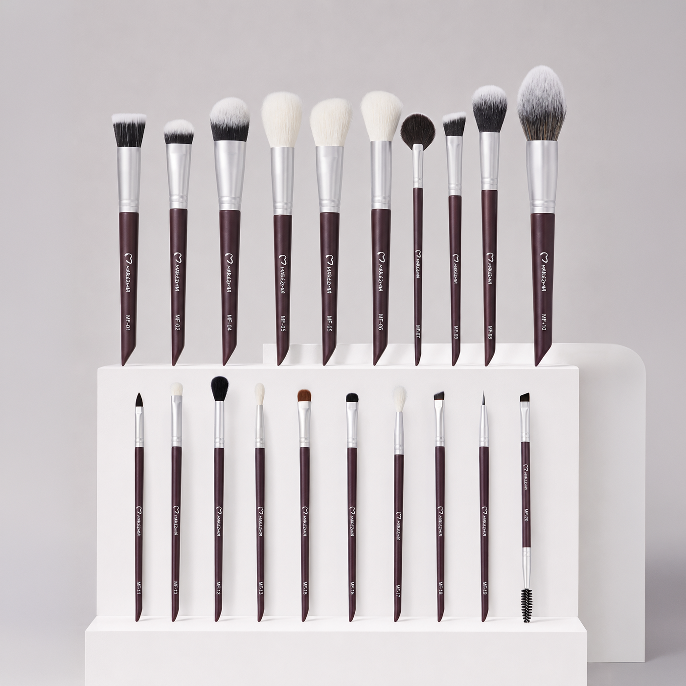 MAKEZMIA Face Edit 20 Brushes Makeup Set complete collection