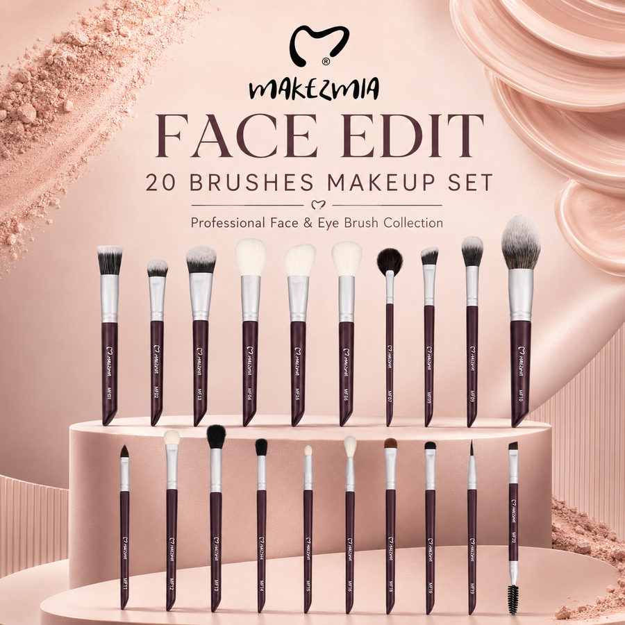 MAKEZMIA Face Edit 20 Brushes Makeup Set