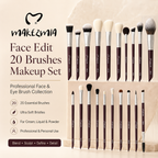 MAKEZMIA Face Edit 20 Brushes Makeup Set