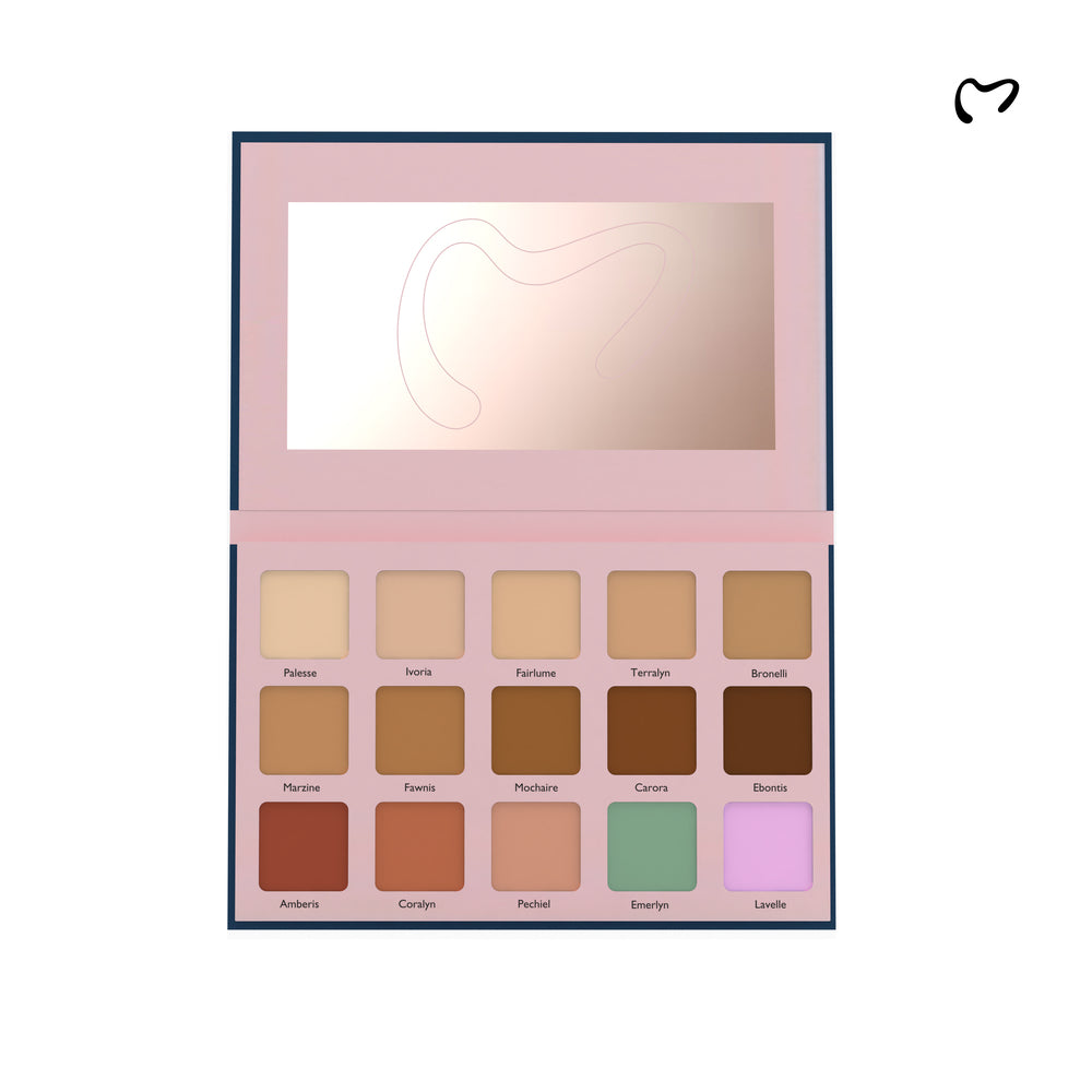 Makezmia Invisiblend Concealer Palette + FREE BlushHive Blusher Palette INSIDE