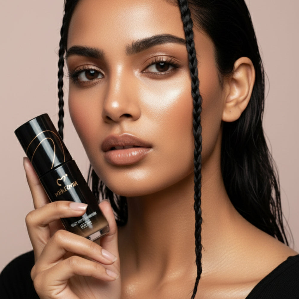 Makezmia Velvet Matt Foundation texture and finish