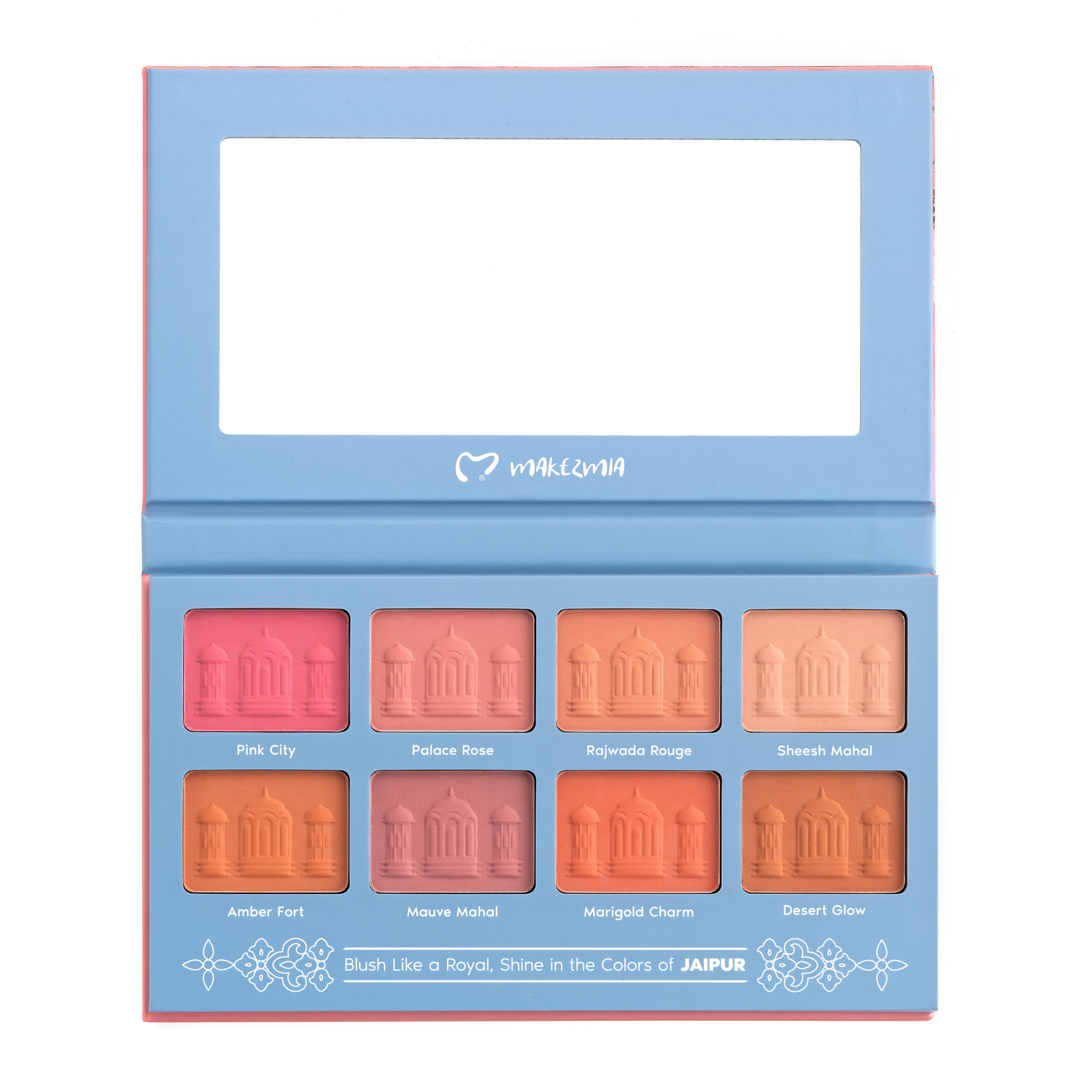 Makezmia When in Jaipur blush palette product set