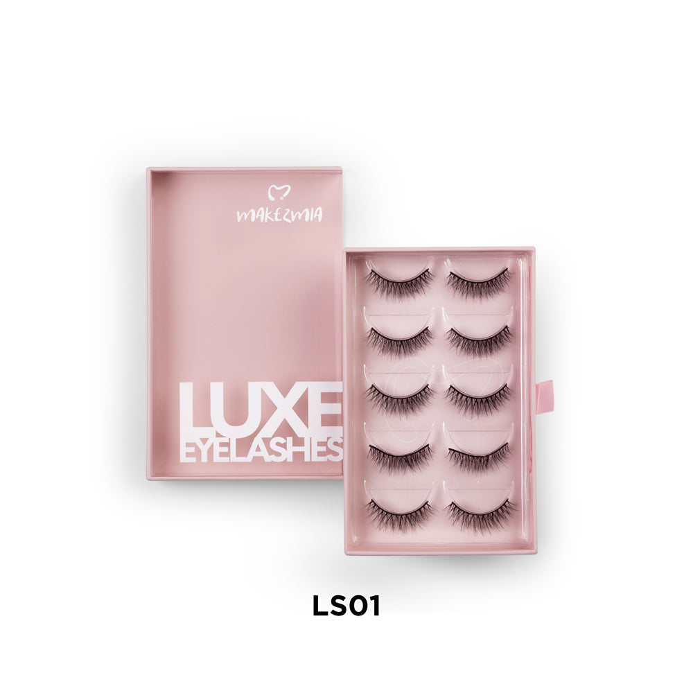 Makezmia Luxe Eyelashes – 5 Pairs - LS01