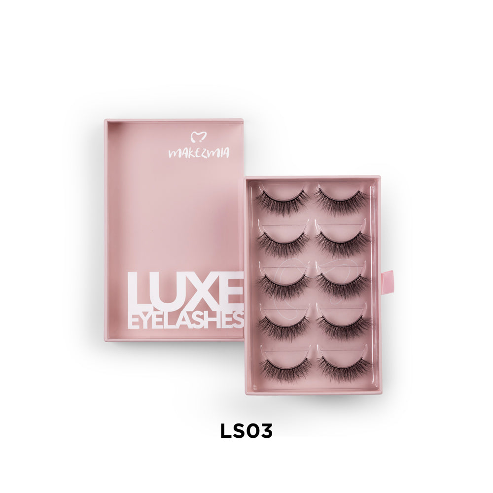 Makezmia Luxe Eyelashes – 5 Pairs - LS03