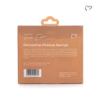 Makezmia MarblePop Makeup Sponge with Protective Case - pack details and care instructions