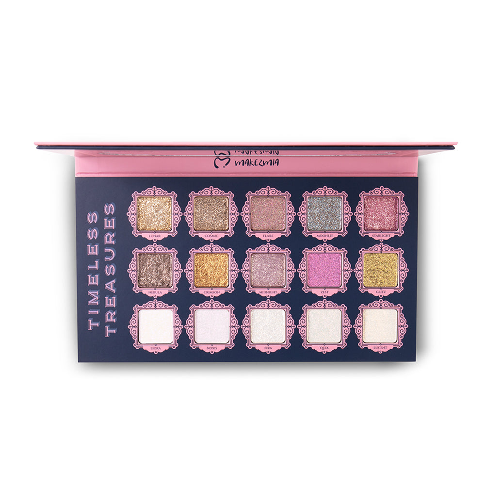 10-Color Shimmer & Glitter Eyeshadow | Includes 5 Holographic Shades